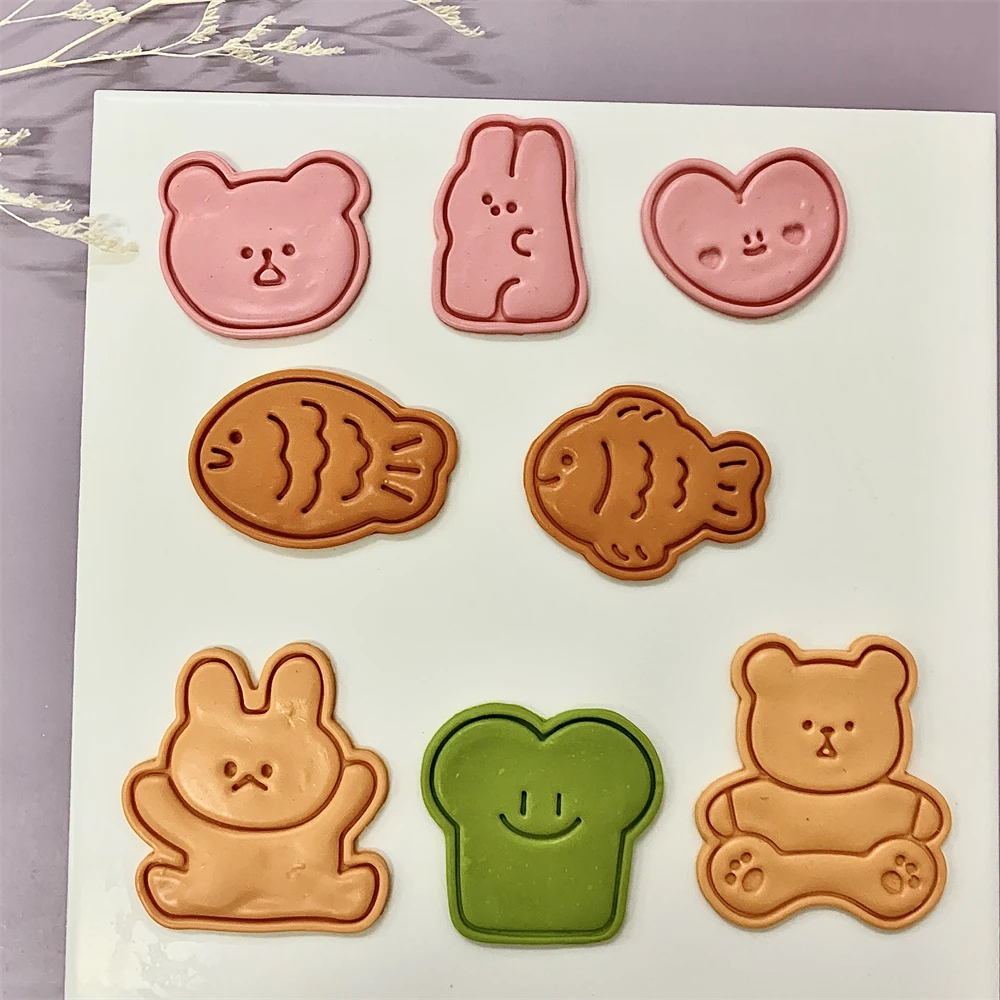Bunny Cake Mold - Simpatico animale biscotto timbro in rilievo