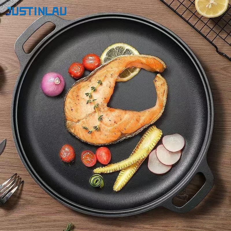Mini Pancake Griddle - JUSTINLAU Padella in Ghisa a Doppio