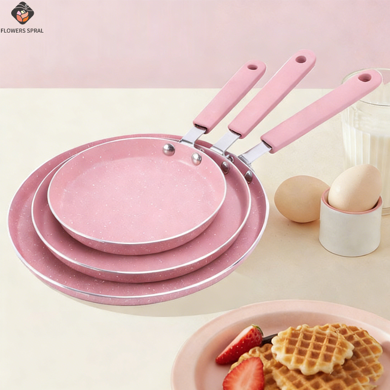 Egg Waffle Pan - 1 padella antiaderente rosa per friggere